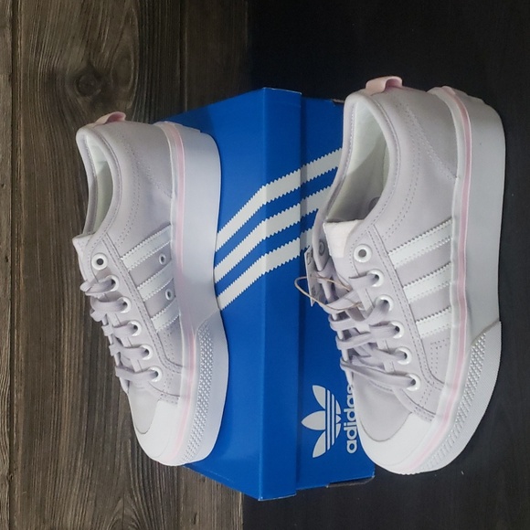 New Adidas Nizza Platform Light Purple Sneakers - Picture 10 of 12